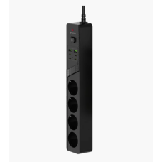 Proove Power Socket P-04 Pagarinātājs ar 4 Rozetēm, 4 USB un 2 Type-C (2 m, Melns)